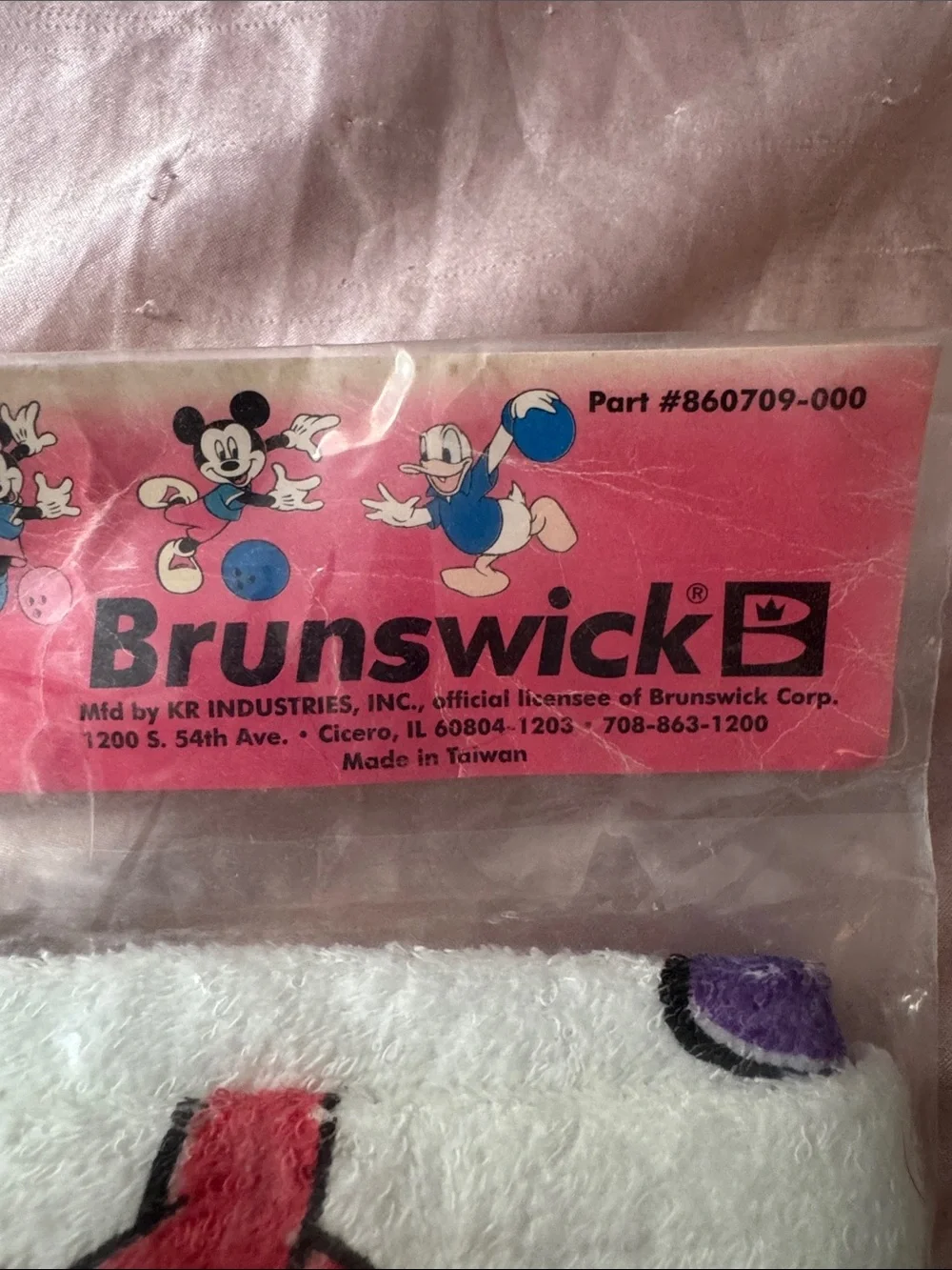 VTG Disney Brunswick Goofy Bowling Towel New Sealed Deadstock Rare